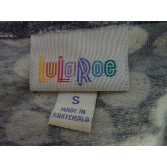 LuLaRoe Short Sleeve Gray & White Polka Dot-Soft Top Shirt-sz S - Picture 3 of 3